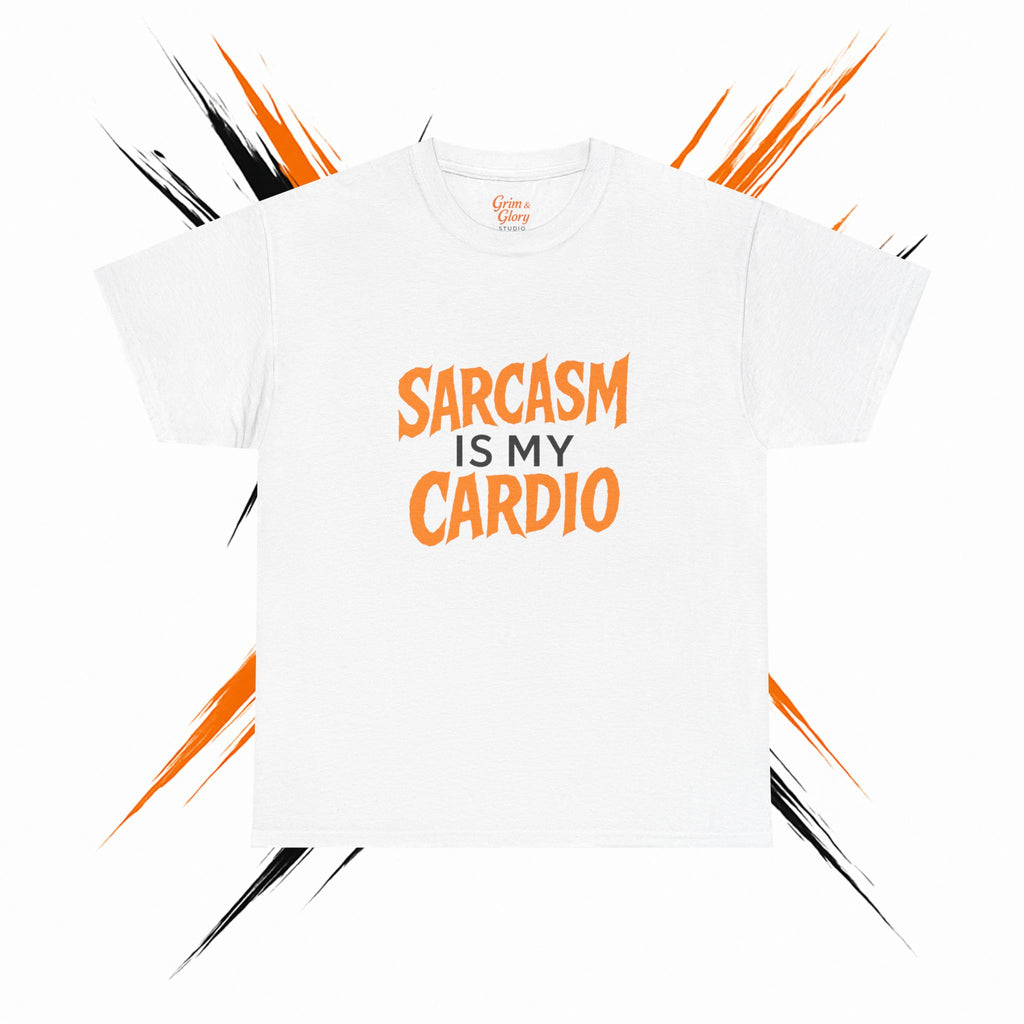 Sarcasm Is My Cardio T-shirt – Mörk Humor, Vass Grafisk Tröja, Unisex Casual