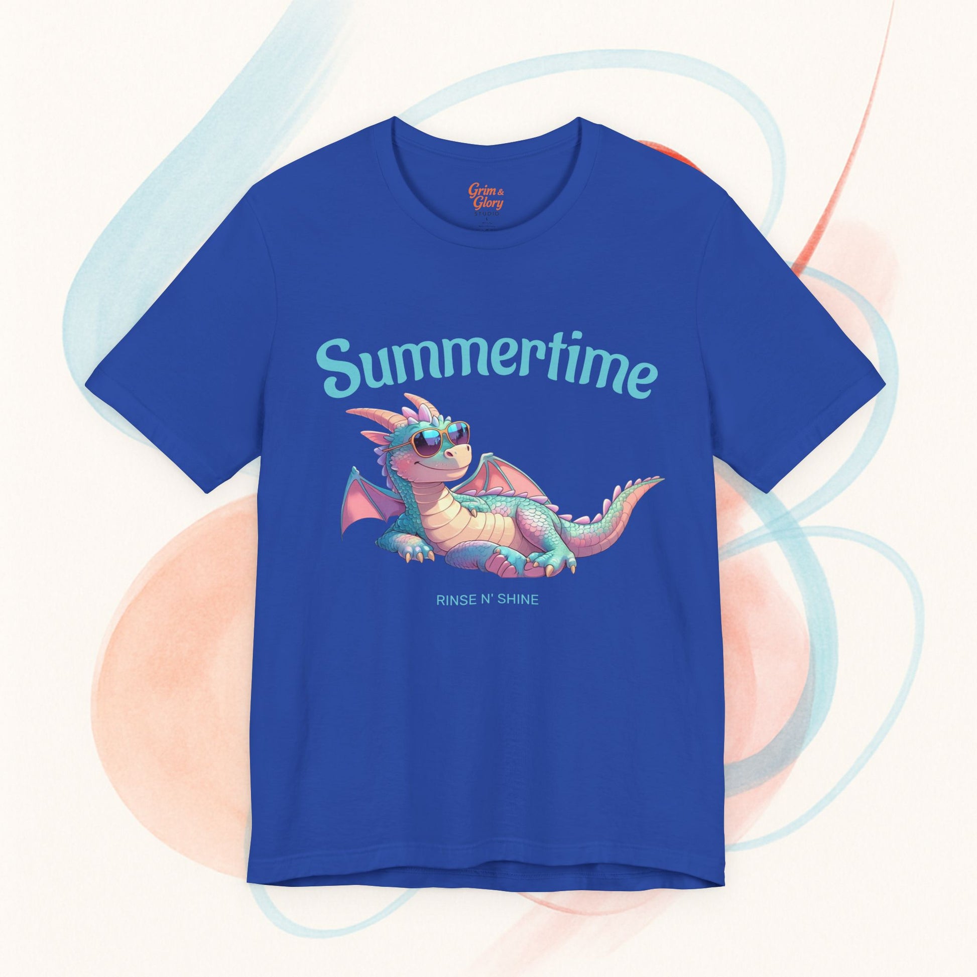 Lekfull Sommartröja med Drake – Unisex T-shirt med Drakmotiv, Magisk Fantasi T-shirt för Barn och Vuxna, Perfekt Present för Drakälskare