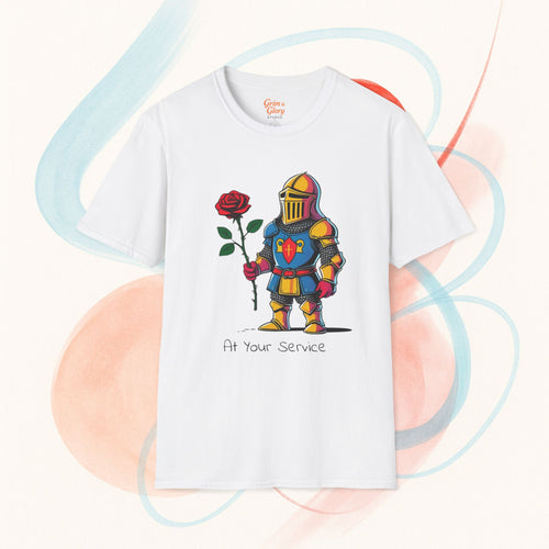 Charmig riddare-T-shirt, söt hjälte-T-shirt, rolig present till honom, alla hjärtans dag-present, unisex-T-shirt för spelare