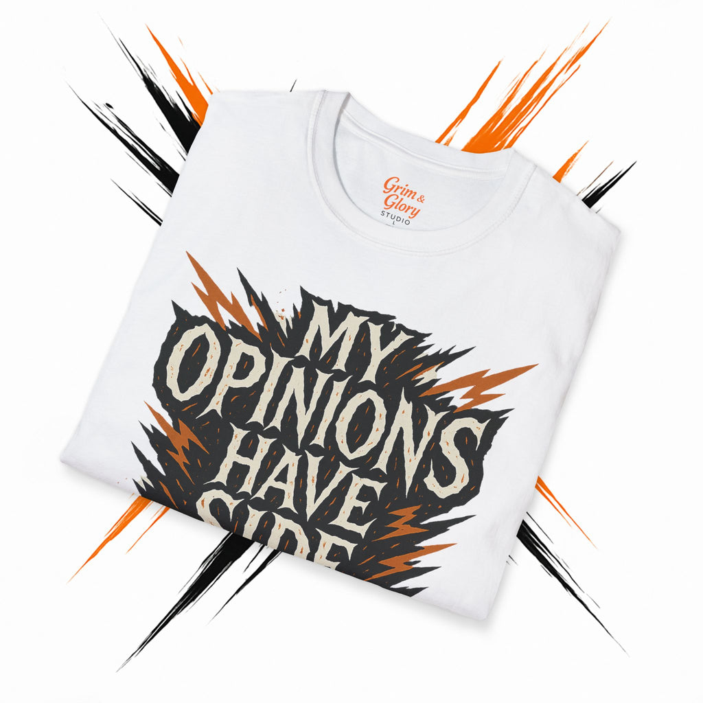 Rolig och sarkastisk t-shirt med tryck – fräck och udda humor för vänner, present till födelsedag eller vardag