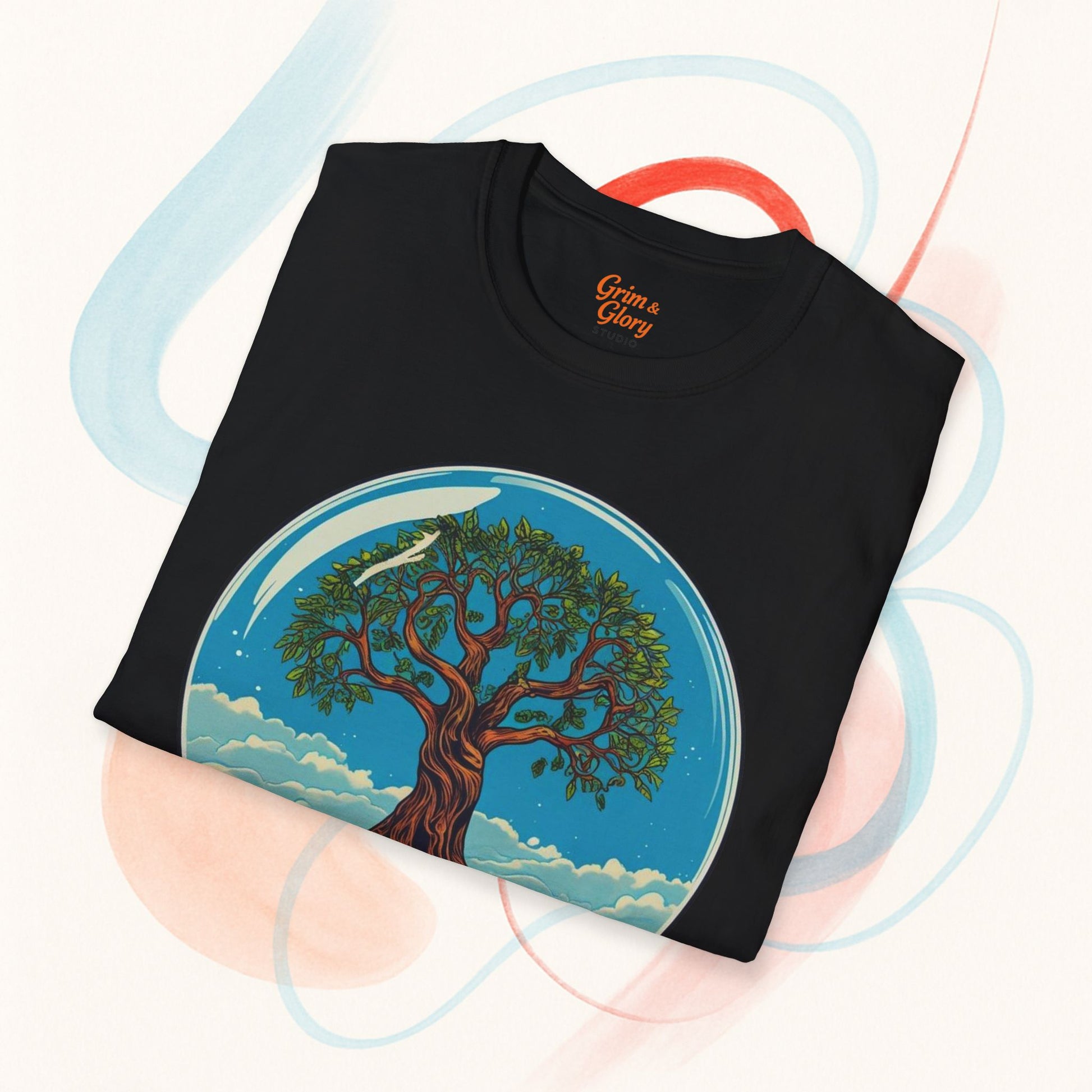 Naturinspirerad T-shirt – Trädmotiv, Miljövänligt Plagg, Perfekt Gåva för Naturälskare, Friluftströja för Vardag och Äventyr