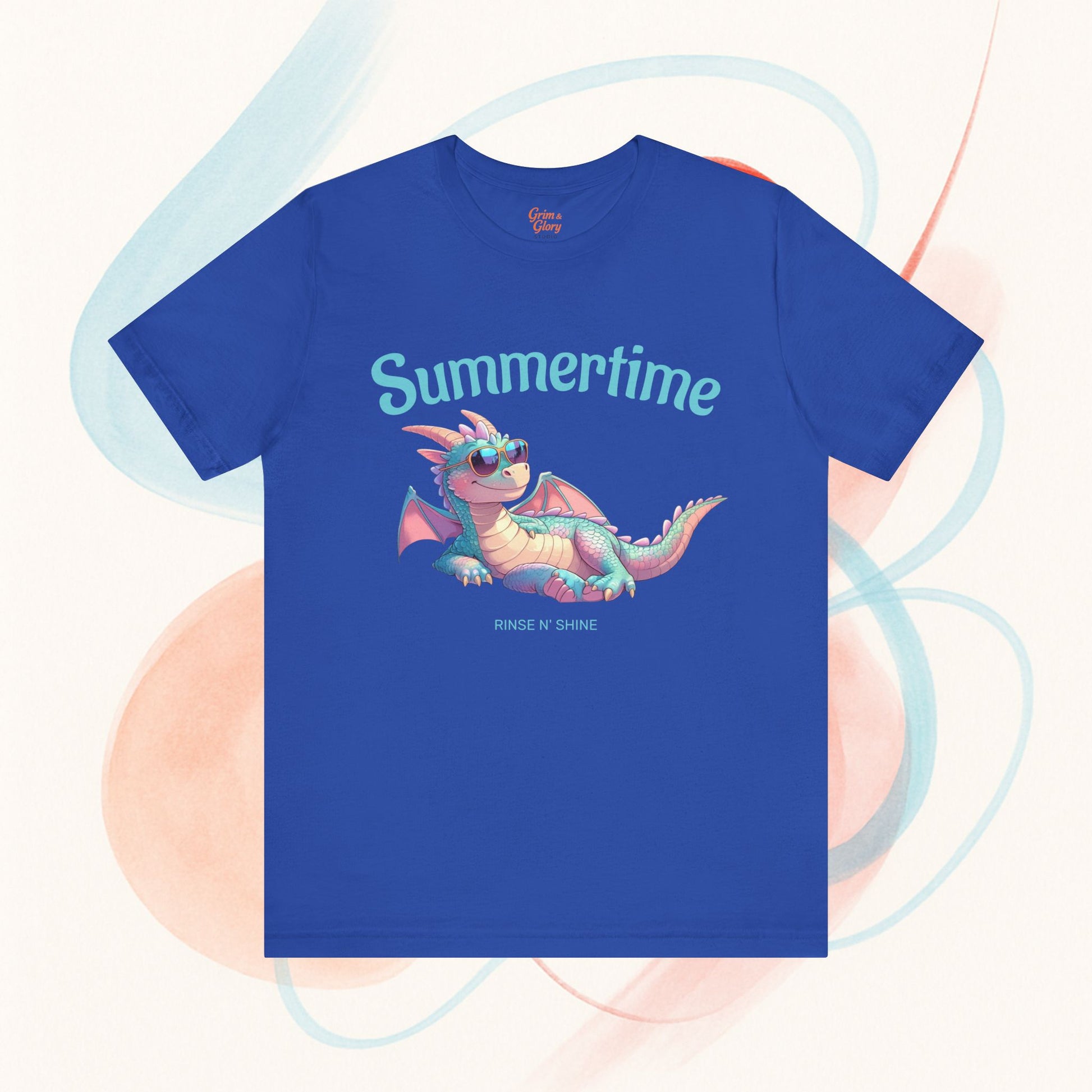 Lekfull Sommartröja med Drake – Unisex T-shirt med Drakmotiv, Magisk Fantasi T-shirt för Barn och Vuxna, Perfekt Present för Drakälskare