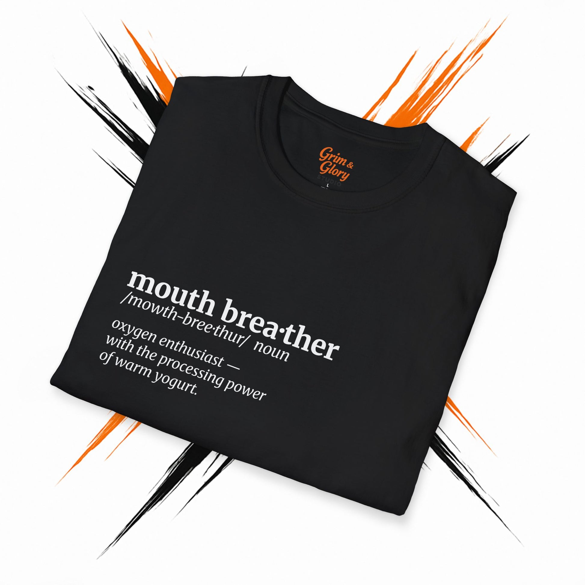 Mouth Breather' T-Shirt – Hilarious Definition Design, Cool Everyday Wear, Unisex Fit